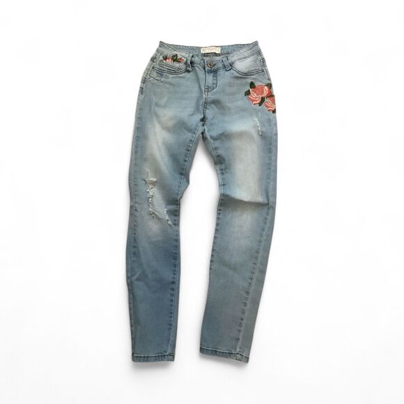 Angel Kiss Embroidered Skinny Jeans Size 1 - Picture 1 of 10